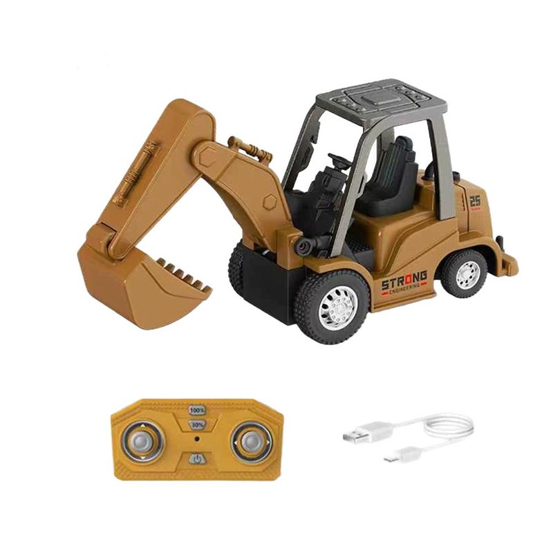 1:64 Mini Desktop Alloy Forklift Remote Control Car with Bluetooth Simulation Engineering Model Remote Control Car Cross-border Wholesale